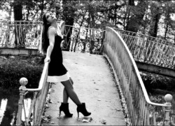 photo portrait gothique femme noir et blanc