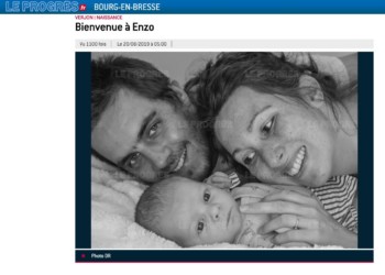 Photo réalisée par Nelly S. Photography à la demande des parents. Photo apparue dans Le Progrès